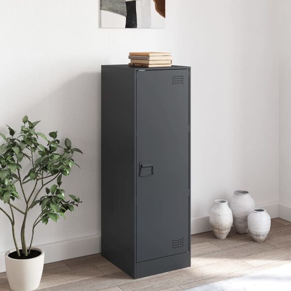 vidaXL Skjenk antrasitt 34,5x39x107 cm stål