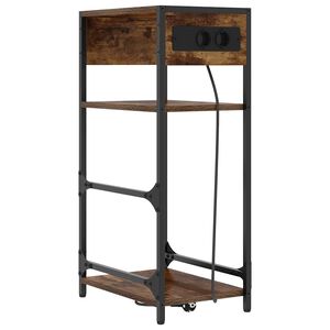 vidaXL Nattbordskap R&oslash;kt eik 40 x 27 x 76 cm Konstruert tre