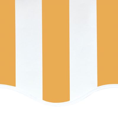 vidaXL Erstatningsduk for markise gul og hvit 4,5x3,5 m