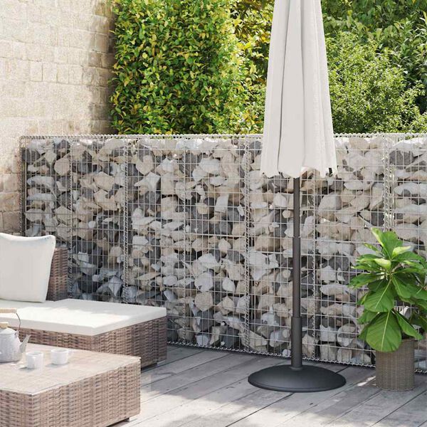 vidaXL Gabion med topp- og bunndekke galvanisert st&aring;l 600x50x150 cm