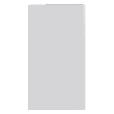 vidaXL Skjenk høyglans hvit 70x40,5x75 cm sponplate