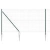 vidaXL Euro-gjerde med pigger 25 x 1,0 m PVC-belagt st&aring;l Gr&oslash;nn Mesh