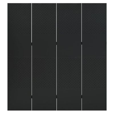 vidaXL Romdeler 4 paneler 2 stk svart 160x180 cm stål