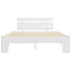 vidaXL Sengeramme med hodegavl hvit 140x200 cm heltre furu