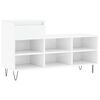 vidaXL Skoskap h&oslash;yglans hvit 102x36x60 cm konstruert tre