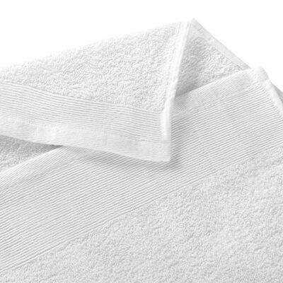 vidaXL Håndklær 10 stk bomull 350 gsm 50x100 cm hvit