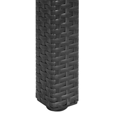 vidaXL Hagebord svart 150x90x75 cm polyrotting