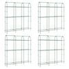 vidaXL Hageespalier for klatreplanter 4 stk U-ramme st&aring;l