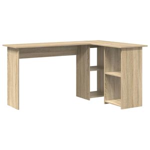 vidaXL Skrivebord Sonoma eik 142 x 102 x 73 cm Konstruert tre