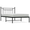 vidaXL Sengeramme i metall med hodegavl svart 107x203 cm