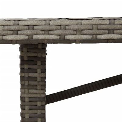vidaXL Hagebord med topp i akasietre grå 190x80x74 cm polyrotting