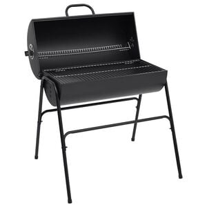 vidaXL T&oslash;nnegrill med 2 grillrister svart 80x95x90 cm st&aring;l