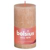 Bolsius Rustikke s&oslash;ylelys Shine 4 stk 130x68 mm t&aring;kete rosa