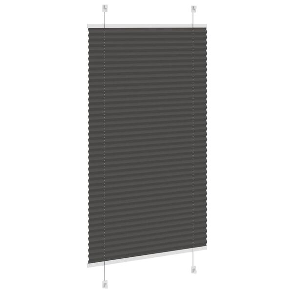 vidaXL plisségardin sort 75x100 cm Stoff Bredde 74,4 cm Polyester