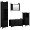 vidaXL Baderomsskapsett 4 stk. Svart eik 40 x 36 x 181 cm