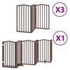 vidaXL Hundeport sammenleggbar 15 paneler brun 750 cm poppeltre