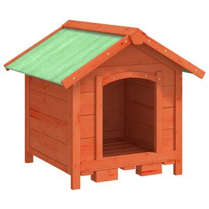 vidaXL Hundekennel brun 65x65x61,5 cm heltre furu