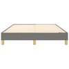 vidaXL Boxspring-sengeramme m&oslash;rkegr&aring; 135x190 cm Double stoff
