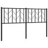 vidaXL Utskiftbar sengegavl i metall svart 150 cm