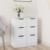 vidaXL Skjenker 2 stk hvit 30x30x70 cm konstruert tre