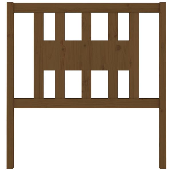 vidaXL Sengegavl honningbrun 106x4x100 cm heltre furu