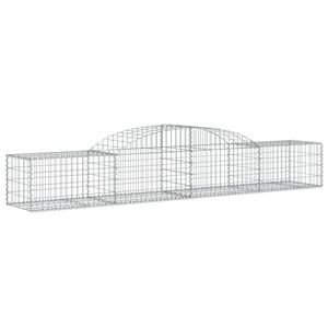 vidaXL Gabionkurv buet 300x50x40/60 cm galvanisert jern