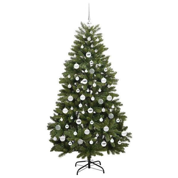 vidaXL Kunstig juletre med 300 LED grønn 180 cm PVC og metall