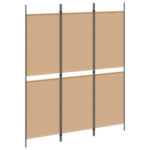vidaXL Romdeler 3 paneler hvit 150x180 cm stoff