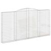 vidaXL Gabionkurv buet 400x30x200/220 cm galvanisert jern