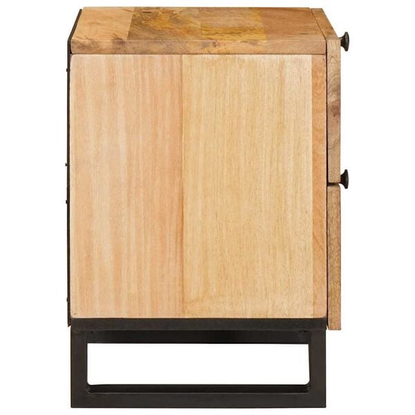 vidaXL Nattbordskap Naturlig 40 x 33 x 46 cm Massiv mango tre