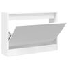 vidaXL Skoskap hvit 80x21x57 cm konstruert tre