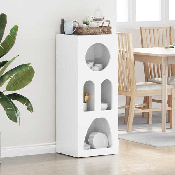 vidaXL Serviesskap H&oslash;yglanset hvit 40 x 35 x 100.5 cm Konstruert tre