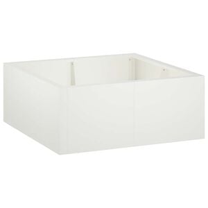 vidaXL St&oslash;ttemur 4 stk. 100 x 100 x 30 cm St&aring;l Hvit