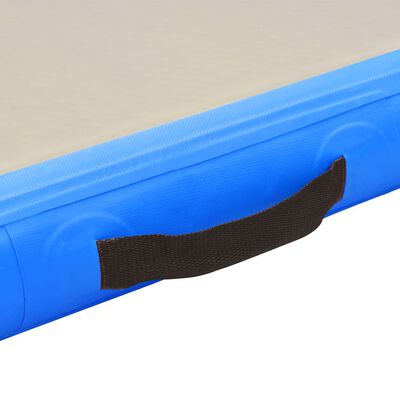 vidaXL Oppblåsbar gymnastikkmatte med pumpe 500x100x10 cm PVC blå