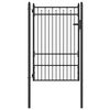 vidaXL Gjerdeport BAARLO 100 x 150 cm Metall Svart L&aring;sbar