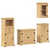 vidaXL Baderomsskap 4 stk Corona heltre furu
