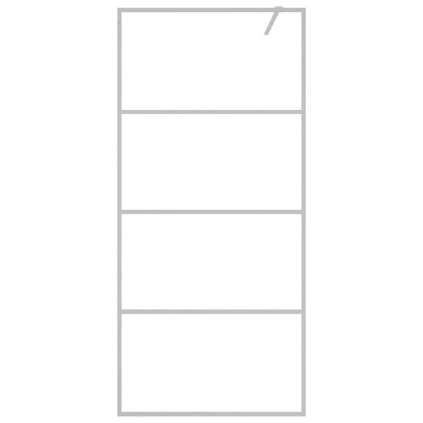 vidaXL Dusjvegg s&oslash;lv 90x195 cm klart ESG-glass