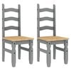 vidaXL Spisestoler 2 stk Corona gr&aring; 42x47x107 cm heltre furu