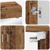 vidaXL Baderomsinnredningssett TULUM Gammelt tre Konstruert tre