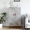 vidaXL Highboard betonggr&aring; 69,5x31x115 cm konstruert tre