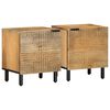 vidaXL Nattbord 2 stk brun 40x33x46 cm heltre mango