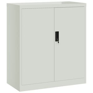 vidaXL Arkivskap lysegr&aring; 79x40x90 cm st&aring;l
