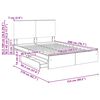 vidaXL Seng med Oppbevaring Svart 150 x 200 cm Konstruert tre