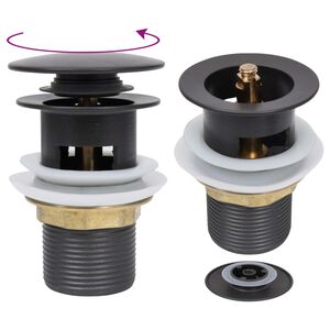 vidaXL Skyveavløp med overløpsfunksjon grå 6,4x6,4x9,1 cm