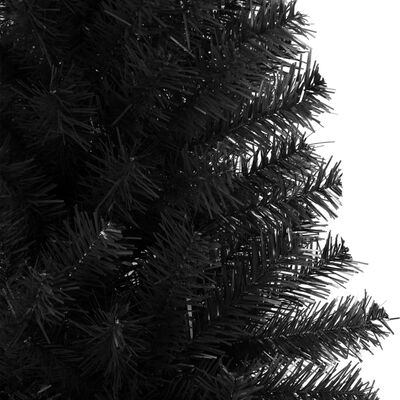 vidaXL Kunstig juletre med stativ svart 210 cm PVC