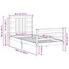 vidaXL Sengeramme uten madrass 90x200 cm heltre furu