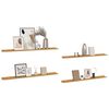 vidaXL Vegghylle med hylle 4 pcs Beige 115 x 9 x 3 cm Konstruert tre