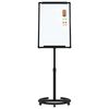 vidaXL Magnetisk whiteboard Hvit og svart 62 x 62 x 195 cm EPS