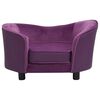 vidaXL Hundesofa burgunder 69x49x40 cm plysj og kunstig l&aelig;r