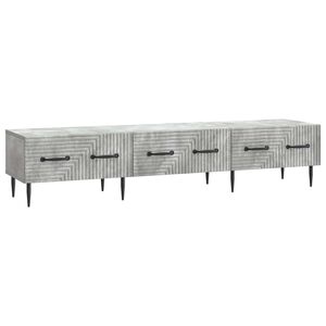 vidaXL TV-skap med skuff Betonggr&aring; 147 x 34,5 x 30 cm Konstruert tre